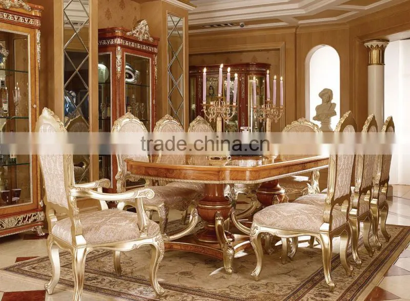 Luxury Executive Office Desk/Reading Table, Exquisite Carved Wood 3 Door Bookcase, Graceful Home Office Furniture