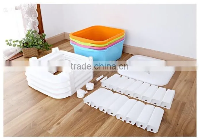 3 DRAWER WIDE CART AQUA BLUE TINT STORAGE ORGANIZER NEW