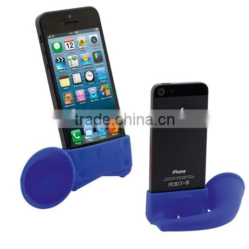 Portable silicone speaker and amplifier,smart stand for mobil phone