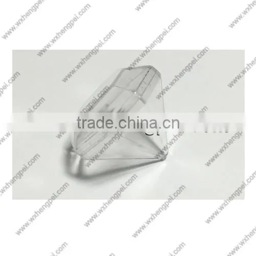 Cleverish portable cute transparent diamond plastic storage jewelry wedding box kit