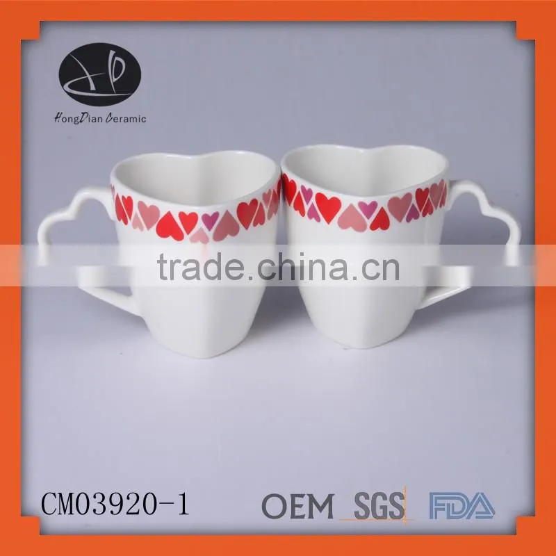 ceramic type mug,sublimated valentine cup