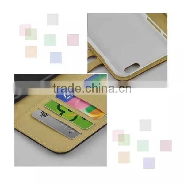 Manufactuer sale wallet leather phone case, leather flip case for iphone6,phone case leather