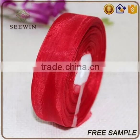 new trend gift decorative packing silk snow organza fabric ribbon