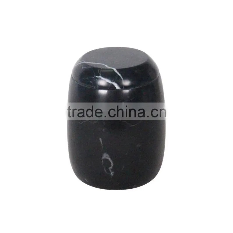 Black classic marble jar homewares decoration real marble canister