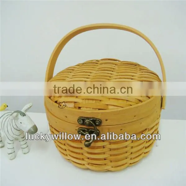2014 new design handmade wood chip basket