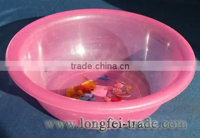 Household pink round plastic wash basin