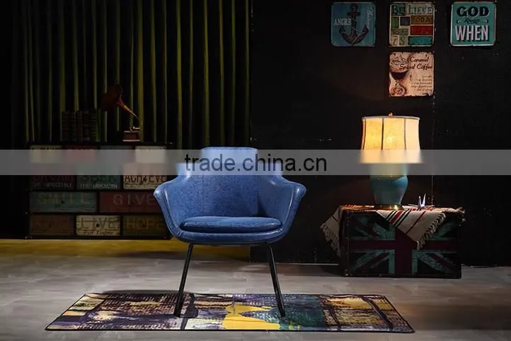 YYA14 dark blue color leather Modern Club Chair 2016 new fashion leisure chair for club