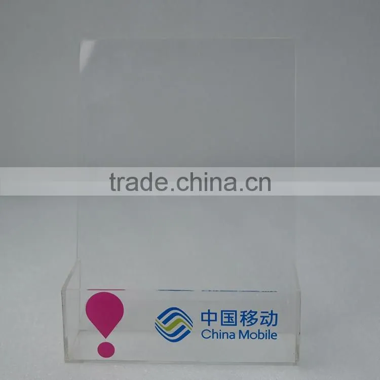 T shape acrylic sign holder