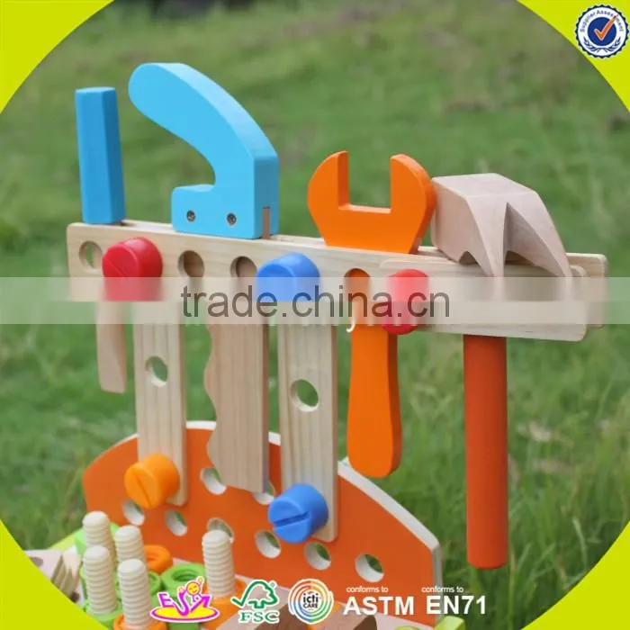 2017 New design kids wooden toy tool bench best design children wooden toy tool bench diy baby wooden toy tool bench W03D030