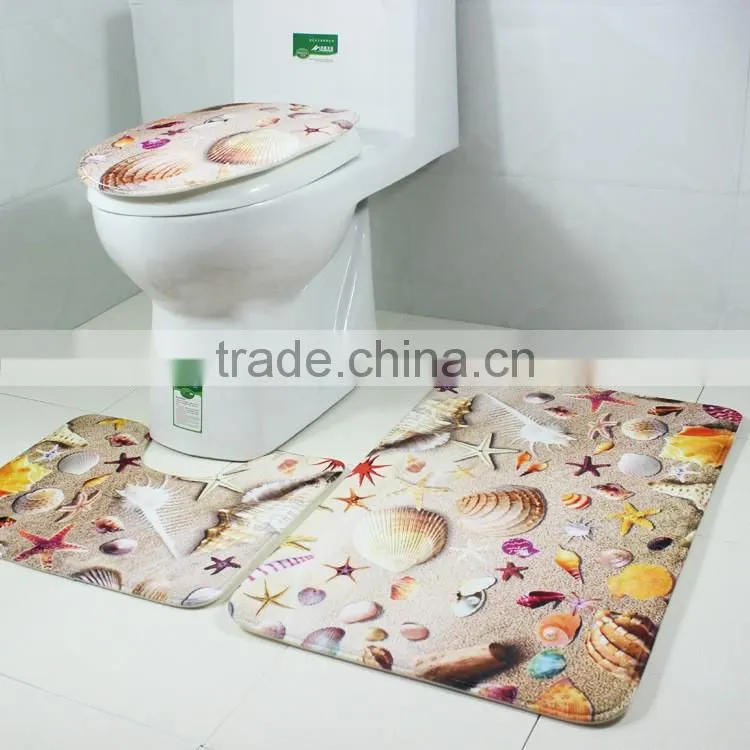3pcs Bath Rug toliet seat/bath mat /toilet seat cover