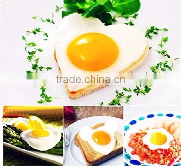 Stainless Steel Fried Egg Mold Pancake Mold Kitchen Tool Pancake Rings with Oil Brush 5 Pcs Set