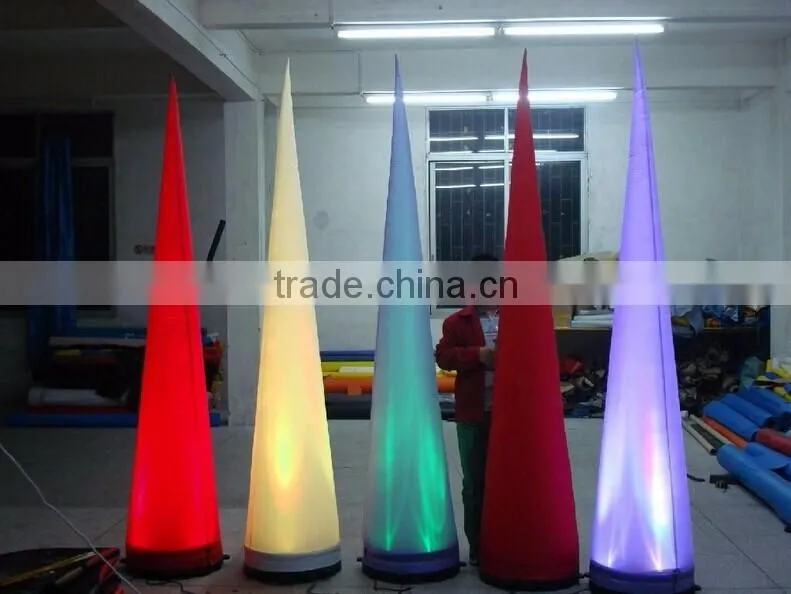 Inflatable advertising pillar, outdoor advertising cone, with remote control colorful