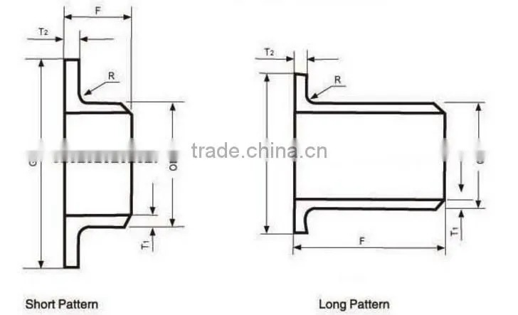 ASTM B363 WPT12 ASME B16.9 Titanio Stub Ends by LIUWEI