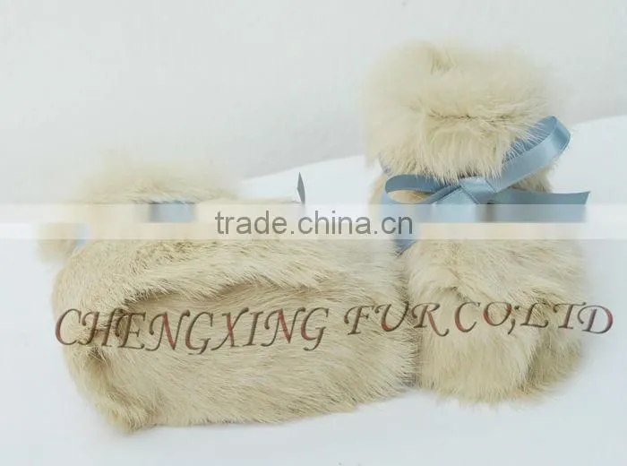 CX-SHOES-07 Genuine Rabbit fur Baby Shoes Infant Shoes