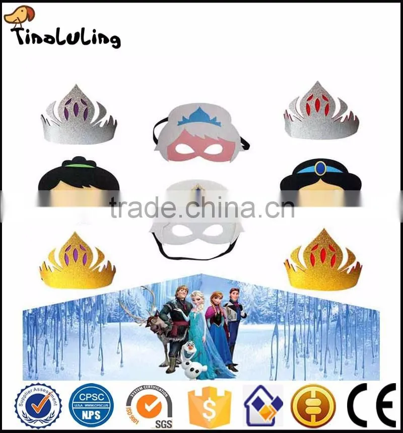 Children party cosplay capes frozen princess mask