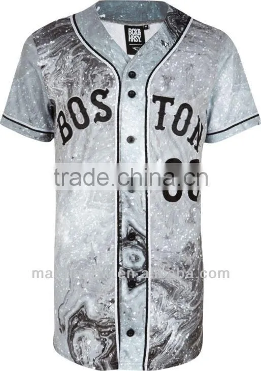 Custom made Full body sublimation printing fashionable baseball t -shirt, hot sale with cheapest price