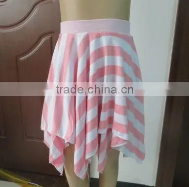 Best Selling Red with White Stripe Skirt for Baby Girls Summer Skirt