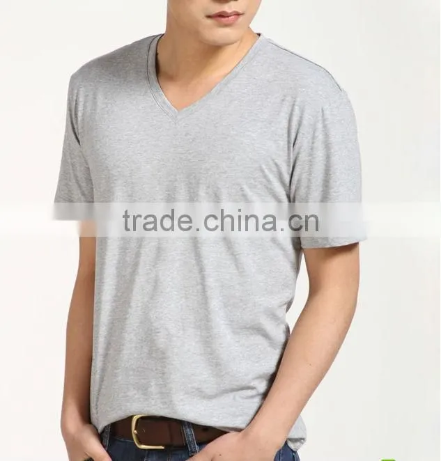 CUSTOM PLAIN DYED V-NECK MEN'S T-SHIRT TRENDY AEROPOSTALE WHOLESALE SHIRTS COOL BLACK SOFT GOOD QUALITY SHIRT CHINA CLOTH MAKER