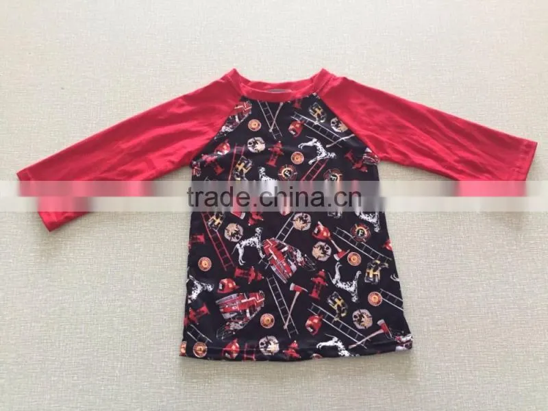 summer children's boutique fish print t shirt boy short sleeve clothes remake