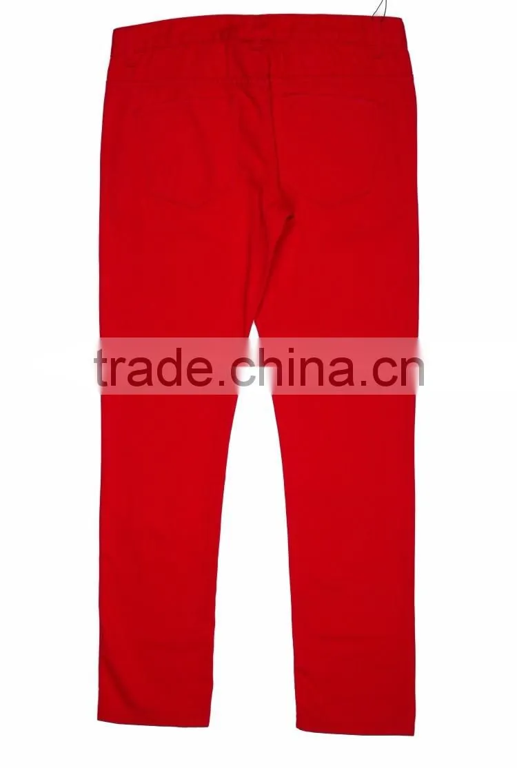 2016 new style red color stone wash mens cargo pants , custom 20% polyester 80% cotton jogger pants