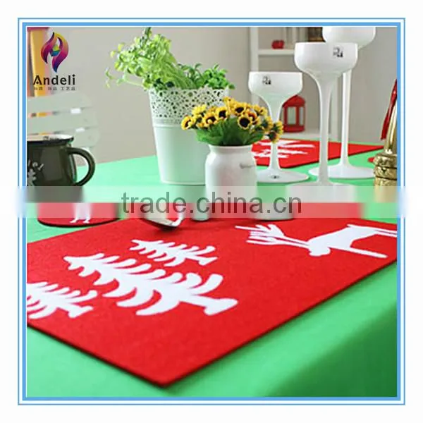 custom square christmas felt coaster