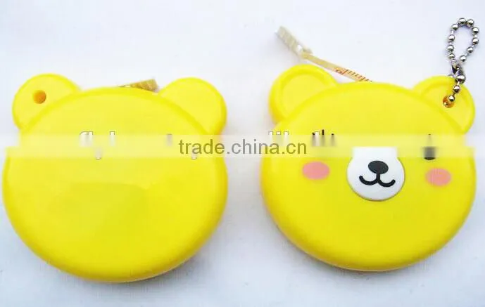 Heart shape promotion gift measuring tape keychain tape 1M tape