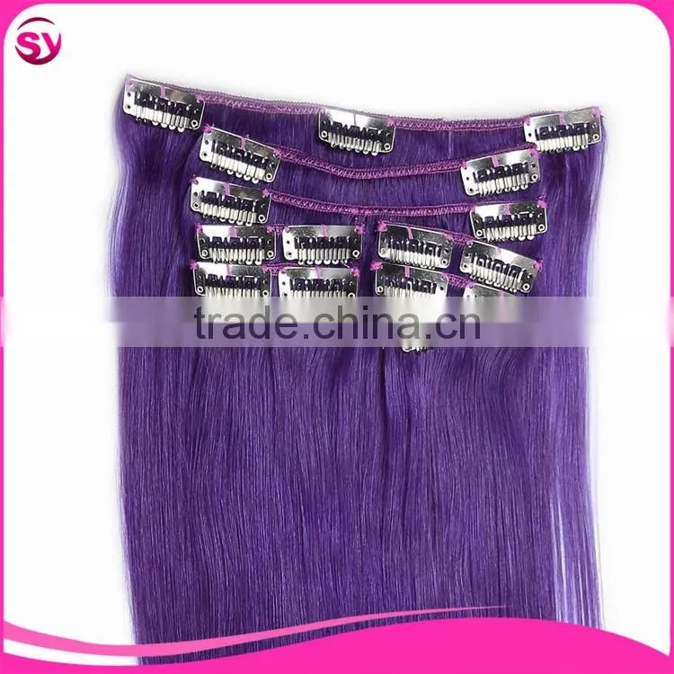 Stainless Steel Wig Clip In Hair Top Grade Gorgeous Different Colors Clip Hair Extension