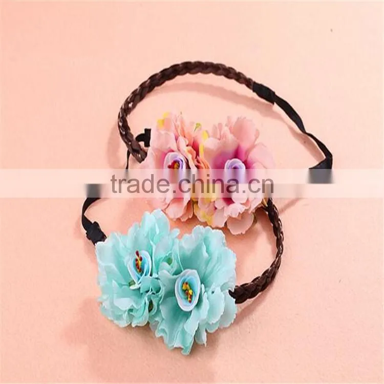 Hawaii Flowers Wig Hairband Wreath Hair Hoop Beach Bohemian Hairpin Fashion