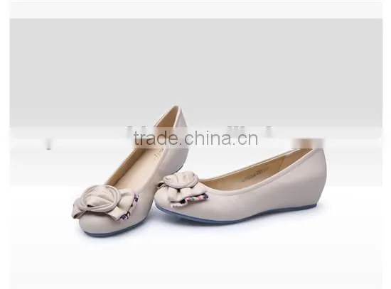 Women's leather shoe ornaments Korean design bow