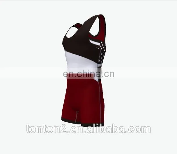 new freestyle men's sublimation wresting suit