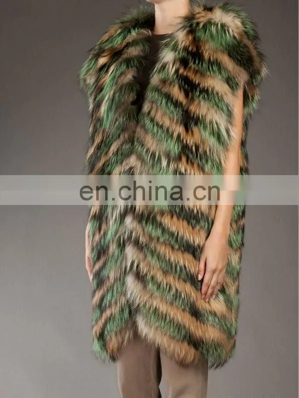 Fox Fur Gilet For Women Fashion Ladies' Fox Fur Gilet STY.NO.3115