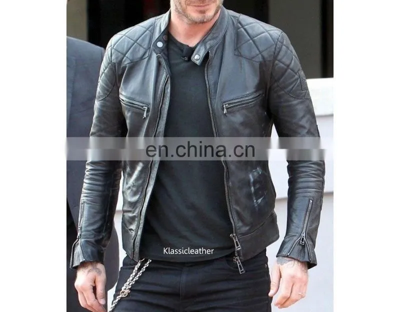 New Hollywood Quilted Biker Klassic Lambskin Leather Jacket