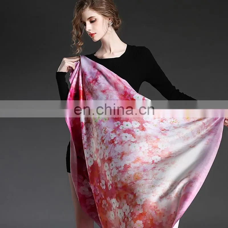 Hot 100%silk scarf square scaves shawl for women