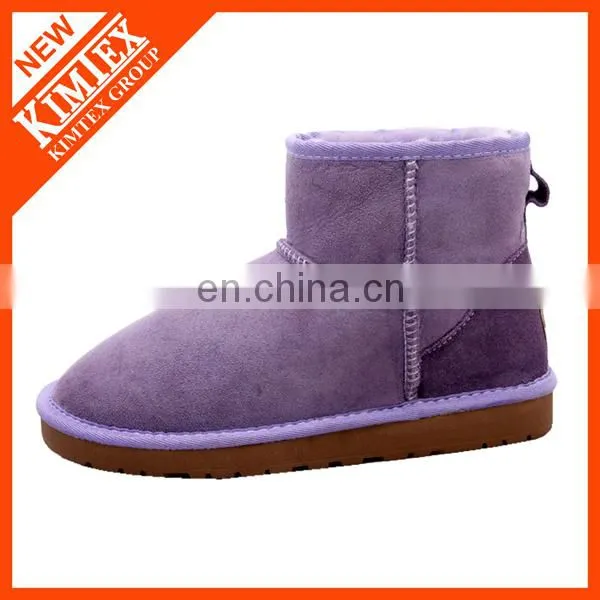 classical purple ankle winter boots
