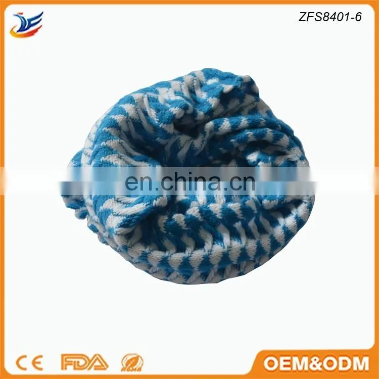 wholesale Knitting free pattern scarf and jacquard snood scarf loop scarf