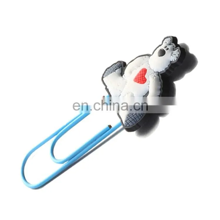 Hot sell unique customized design anime logo paper clip metal paper clip holder