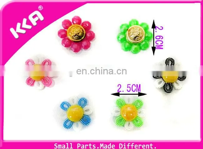 Plastic shoe buckle flower accessories