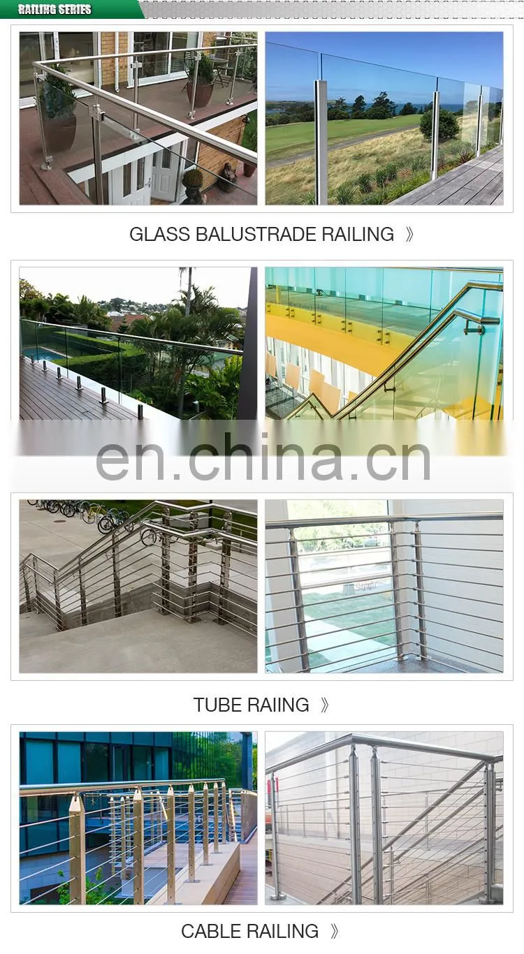 PJ-E601 New balcony aluminium frameless balcony tempered glass balustrade design