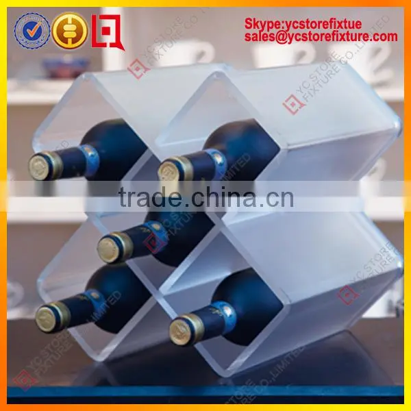 Fashion shape frosted acrylic wine rack