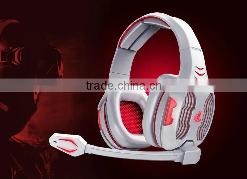 Simulated 7.1 best selling good quality stereo funny vibration LED gaming headsets