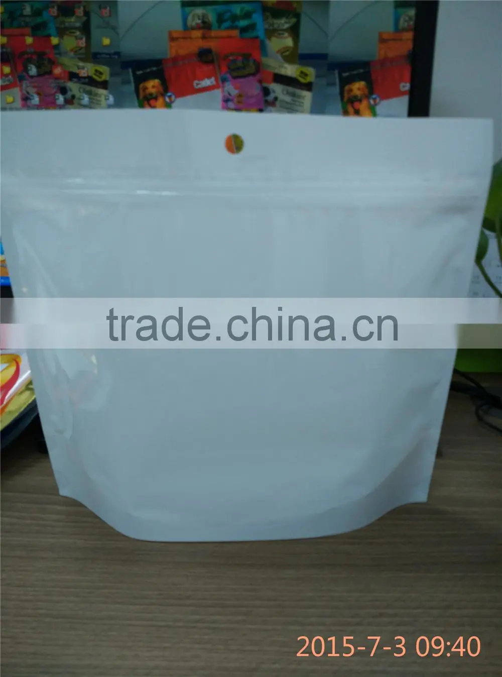 Clear White Resealable Stand Pp Pouch with zip lock and hole
