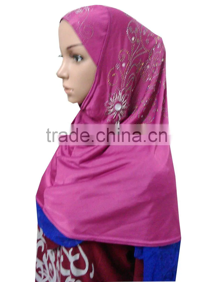 2016 New Fashion islamic hejab Beaded big HIJAB