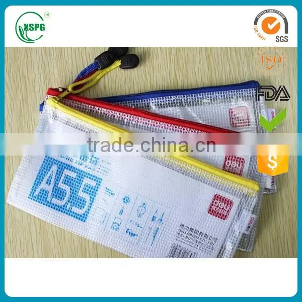 High Quality Clear Plastic PVC Document Bag With Zipper