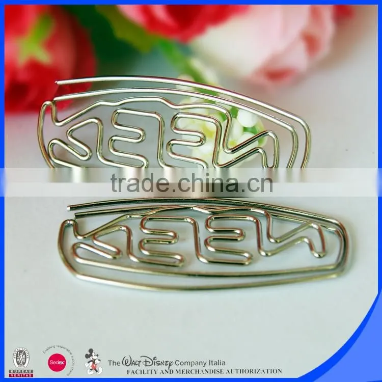 Tin box package customized logo metal paper clip stainless steel