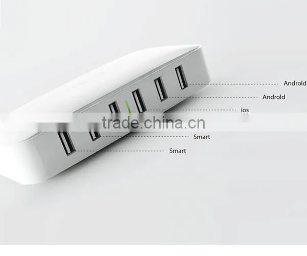 6 Port USB Charging Station Multi-Port USB Charger Desktop Hub for iPhone 6s