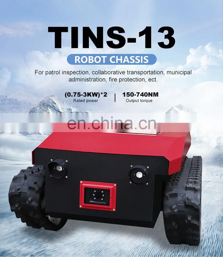robot chassis big payload rubber track undercarriage tracked vehicle robot chassis
