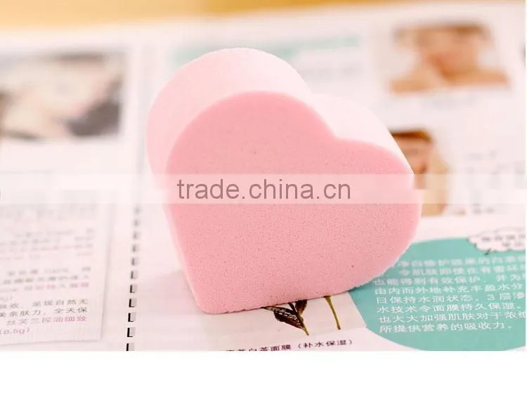 Colorful Heart shape cosmetic sponge ,makeup powder puff,Makeup sponge