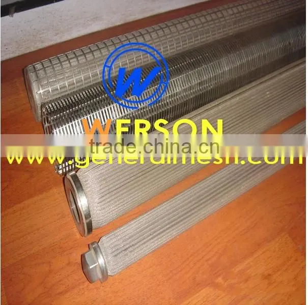 ink cartridge filter ,stainless steel pleated filter cartridge in 316 s.s mesh