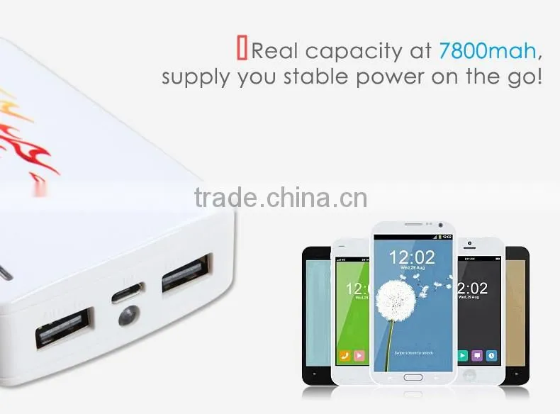 2016 New Quick Charge Portable Smart Dual USB Power Bank 9000mah