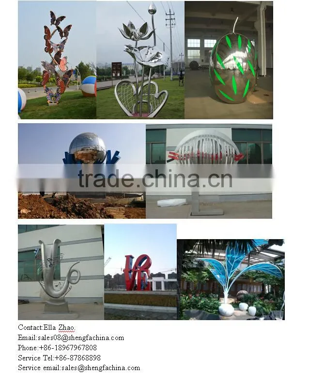 large morden metal stainless steel art abstract sculpture